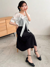 FRIFUL Ladies' Short Sleeve Top With Flounced Hem And Skirt Set, Perfect For Summer